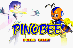 Pinobee: Wings of Adventure title screen for GameBoy Advance